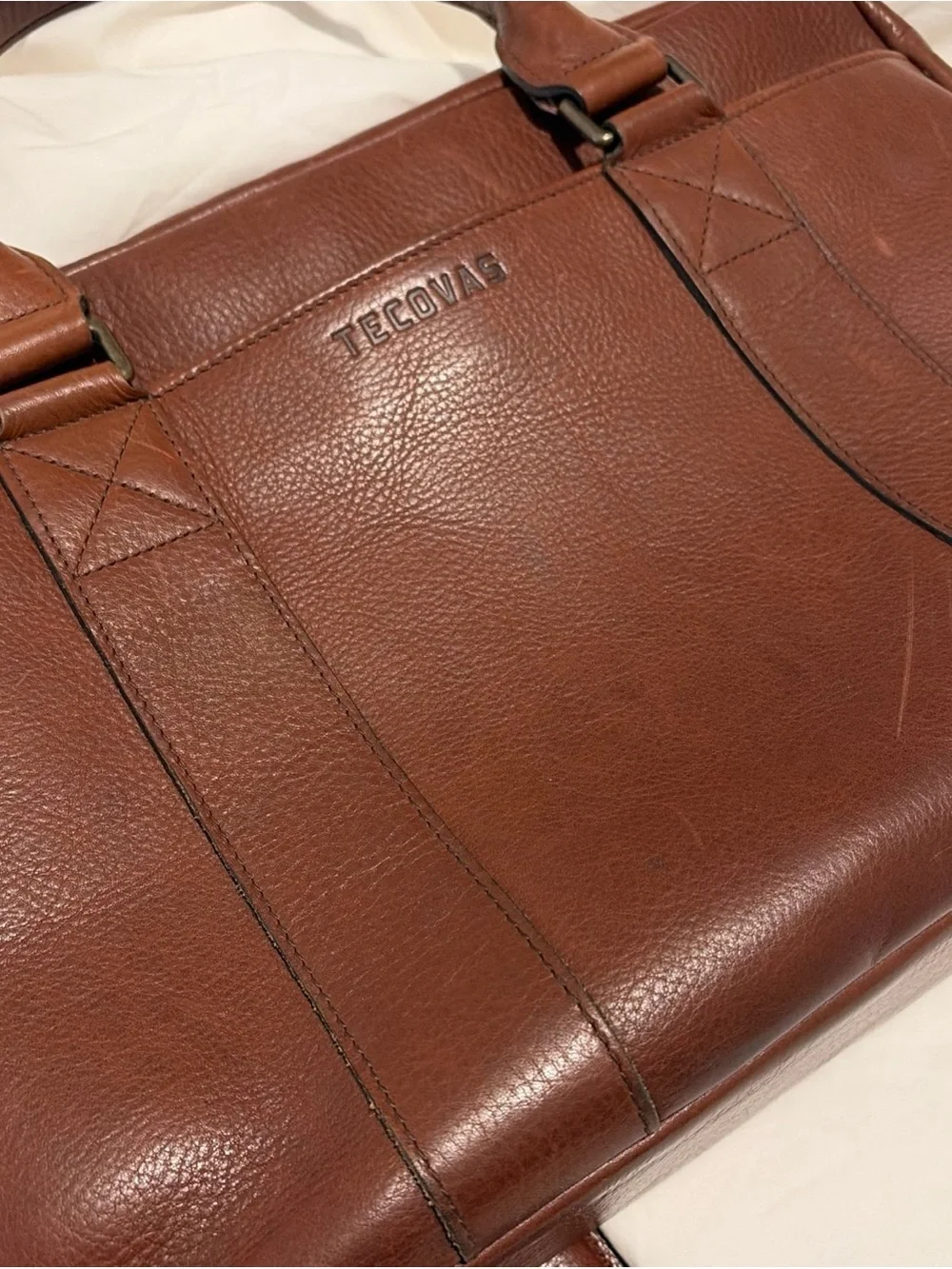 Tecovas Brown Genuine Leather Briefcase Bag